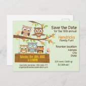 かわいい家族懇親会デザインはがき ポストカード (正面/裏面)