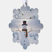 かわいい家族 メリークリスマス オーナメントカード (左)