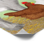 かわいい家畜の赤ちゃんシャワー歓迎サイン ポスター (角)