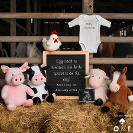 かわいい家畜デジタル妊娠の発表 招待状