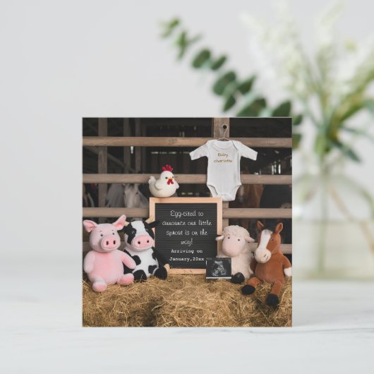 かわいい家畜デジタル妊娠の発表 招待状 (スタンド正面)