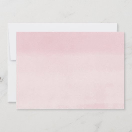 かわいい家畜ピンクのフローラの誕生日パーティー 招待状 (裏面)