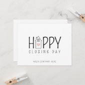 かわいい家 ハッピークロージングデー カード (正面/裏面インサイチュ)