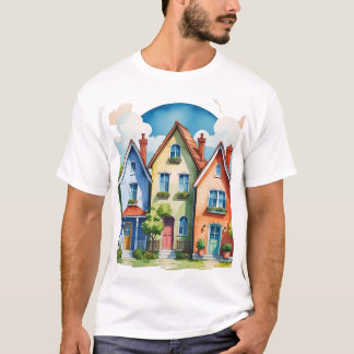 かわいい家 Tシャツ