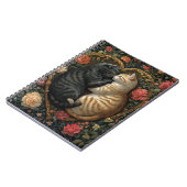 かわいい寄せ集め猫のフローラハート ノートブック (左側)