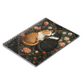 かわいい寄せ集め猫のフローラハート ノートブック (左側)