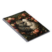 かわいい寄せ集め猫のフローラハート ノートブック (右側)