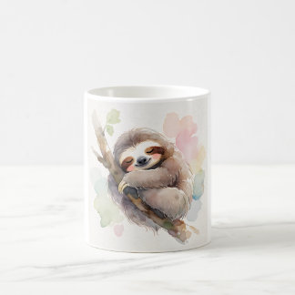 かわいい寝そべるナマケモノ クラシックマグ コーヒーマグカップ