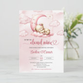 かわいい寝ているクマちゃん 私たちは雲の上にいます 招待状 (スタンド正面)