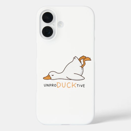 かわいい寝てるアヒル 面白い寝正直 Case-Mate iPhoneケース (裏面)