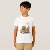 かわいい寝てるカタツムリ Tシャツ (正面フル)