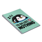 かわいい寝てるペンギン、やることリスト：何もしない ノートブック (右側)