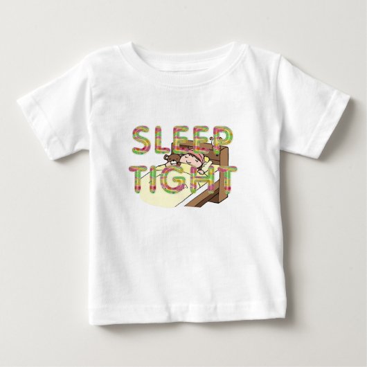 かわいい寝るスローガンTシャツ ベビーTシャツ (正面)