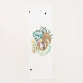かわいい寝るナマケモノ、星、プリンセス ヨガマット (裏面)