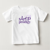 かわいい寝る天才ワードアート ベビーTシャツ (正面)