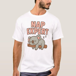 かわいい寝コアラ「ナップエキスパート」 Tシャツ