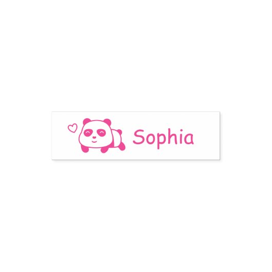 かわいい寝パンダ オリジナル セルフインキングスタンプ (デザイン)