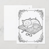かわいい寝猫のぬりえ (正面/裏面)