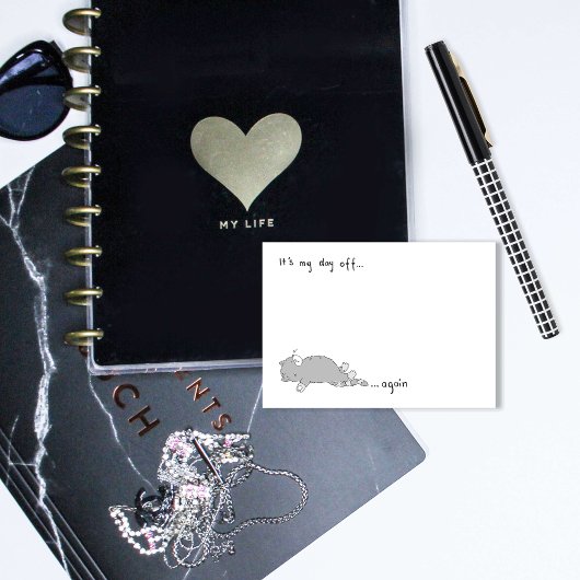 かわいい寝猫を休む日 ポストイット