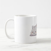 かわいい寝猫デザイン コーヒーマグカップ (左)