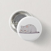 かわいい寝猫デザイン 缶バッジ (正面&裏面)