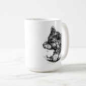 かわいい寝猫 コーヒーマグカップ (正面右)