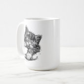 かわいい寝猫 コーヒーマグカップ (正面左)