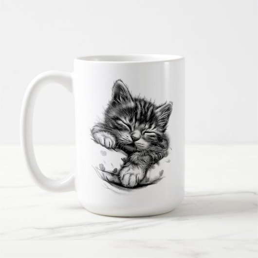 かわいい寝猫 コーヒーマグカップ (左)