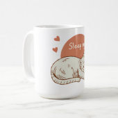 かわいい寝猫 コーヒーマグカップ (正面左)