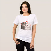 かわいい寝猫 トライブレンドＴシャツ (正面全面)