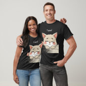 かわいい寝猫 私は眠い カワイイアート Tシャツ (ユニセックス)