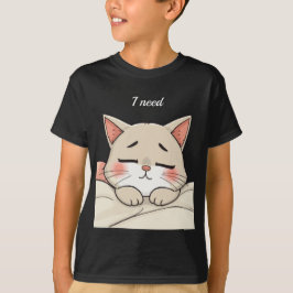 かわいい寝猫 私は眠い カワイイアート Tシャツ