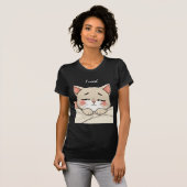 かわいい寝猫 私は眠い カワイイアート Tシャツ (正面フル)