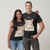 かわいい寝猫 私は眠い カワイイアート Tシャツ (ユニセックス)