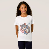かわいい寝顔ちびハムスターパステル子供Tシャツ Tシャツ (正面フル)