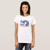 かわいい寝顔のキャラクター猫 Tシャツ (正面フル)