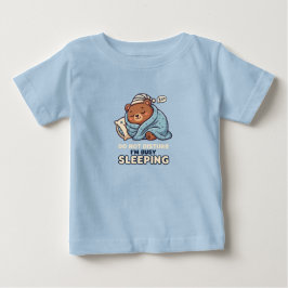 かわいい寝顔 邪魔しないで 眠ってるの ベビーTシャツ