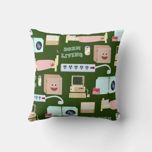 かわいい寮の生活パターン クッション (裏面)