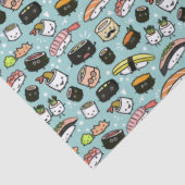 かわいい寿司キャラクター |かわいいすしパターン（の模様が）ある 薄葉紙 (詳細)