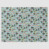 かわいい寿司キャラクター |かわいいすしパターン（の模様が）ある 薄葉紙 (正面)