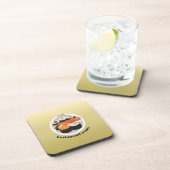 かわいい寿司ジャパン食べ物のグラデーションパーソナライズされた名 コースター (右側)