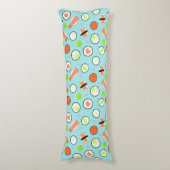 かわいい寿司パターン青 ボディピロー (正面縦)