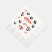 かわいい寿司パーティー 縁ありランチョンナプキン (角)