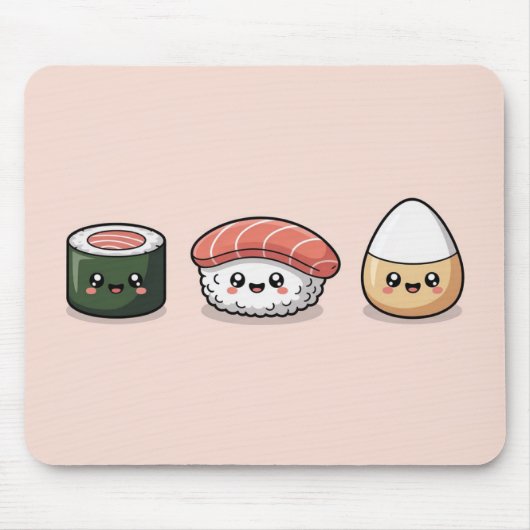 かわいい寿司フレンド マウスパッド (正面)