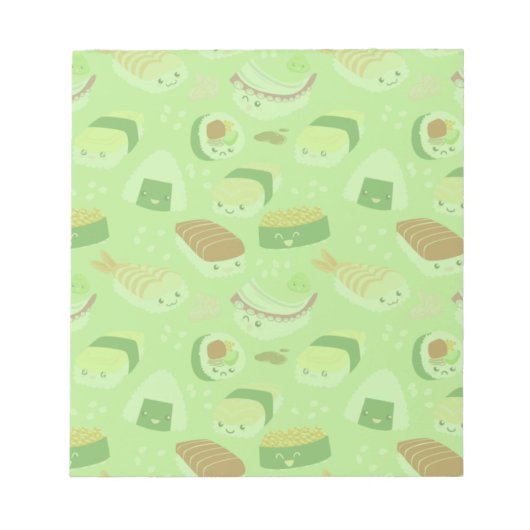 かわいい寿司メモ帳 ノートパッド (正面)