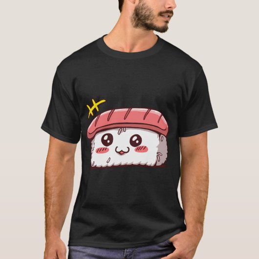 かわいい寿司ロール - 日本料理 Tシャツ (正面)