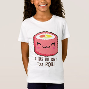 かわいい寿司ロールEmoji Tシャツ