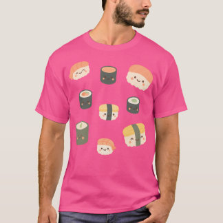 かわいい寿司柄かわいい日本のの具材 Tシャツ