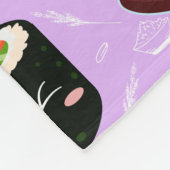 かわいい寿司柄 フリースブランケット (角)