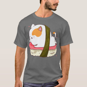 かわいい寿司猫かわいいアニメ猫ペットジャパン Tシャツ